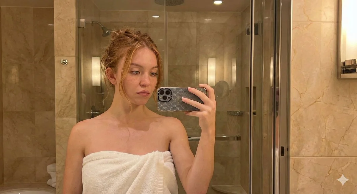 Sydney Sweeney: A Candid Elegance in the Luxe Bathroom