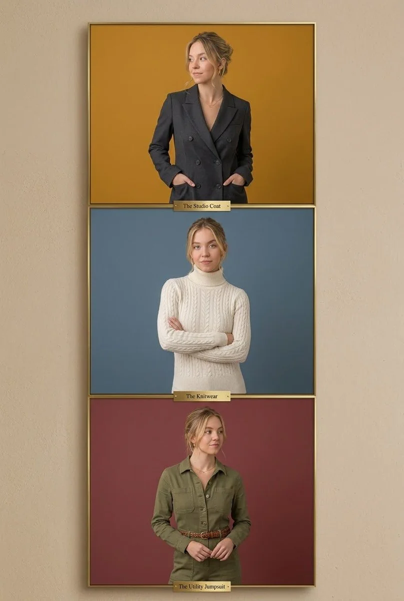 Sydney Sweeney Models Six High-Fashion Looks in Editorial Triptych