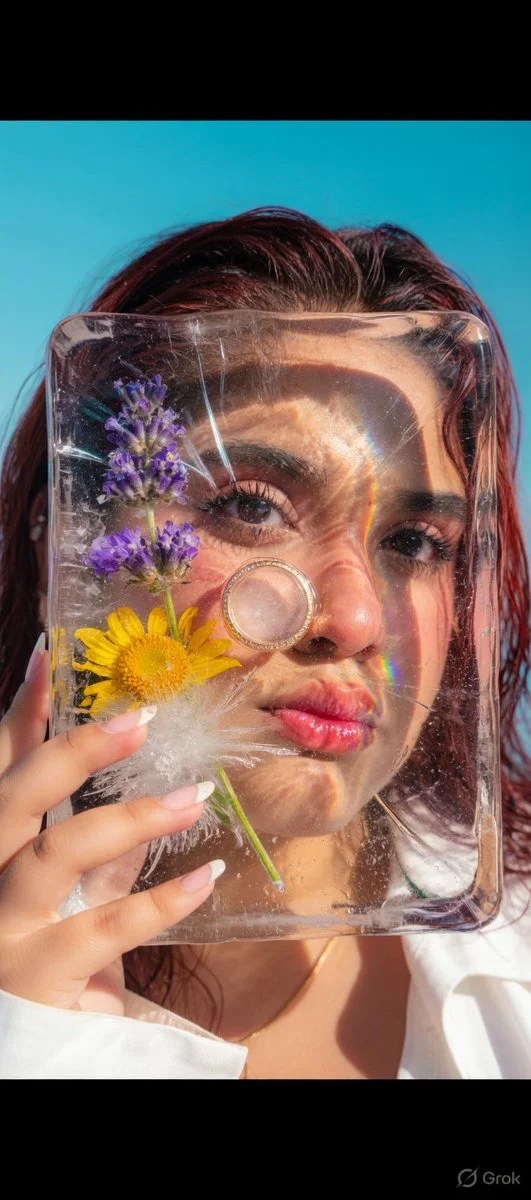 Symbolic Clarity: Ice, Nature, and Precious Detail