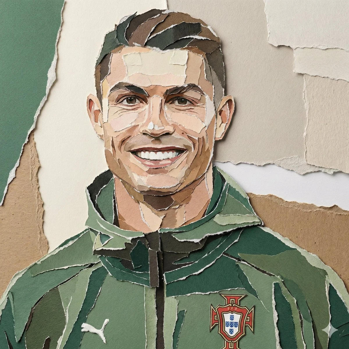 Tactile Torn Paper Portraits