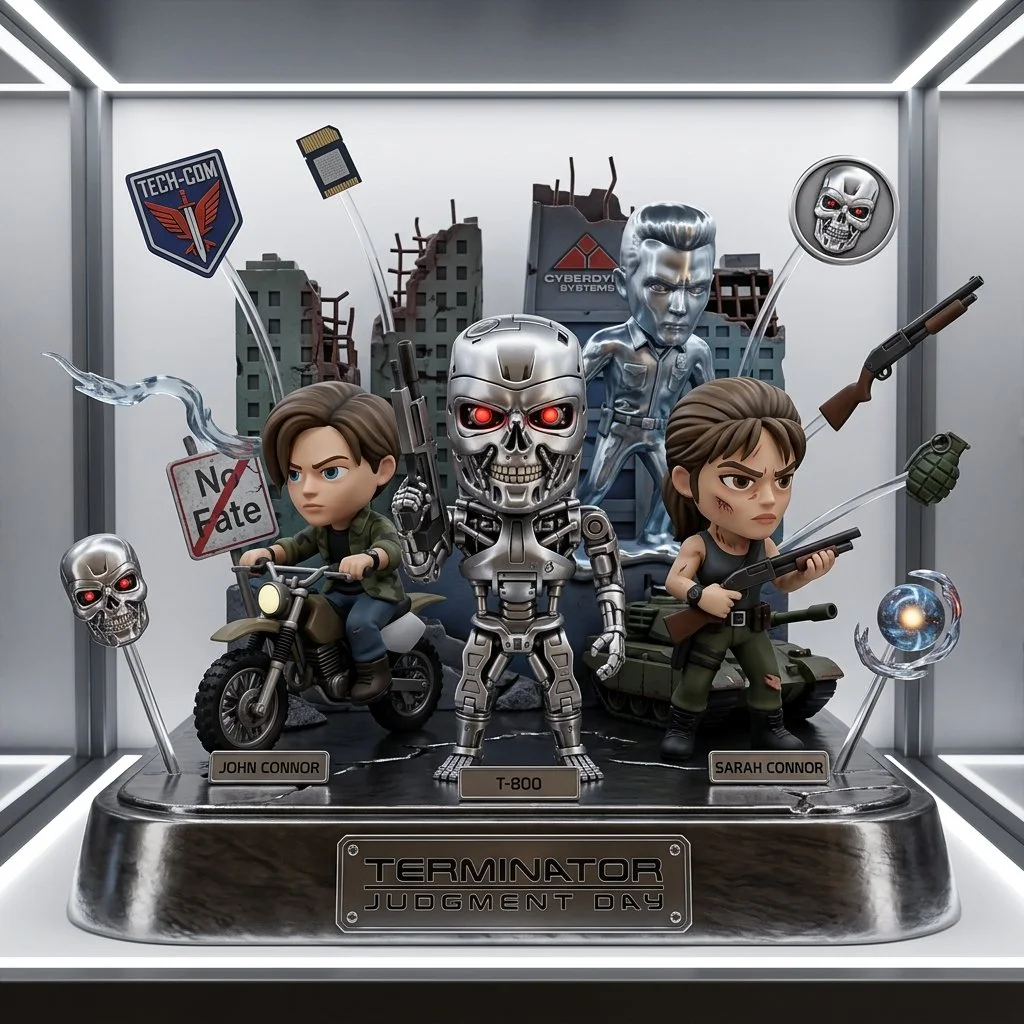 Terminator Collectible Diorama: Iconic Figures in Miniature Glory
