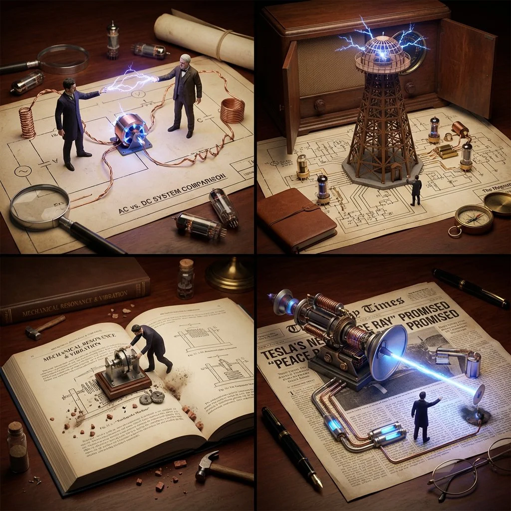 Tesla's Legacy: A 3D Battle of Ideas Unfolds