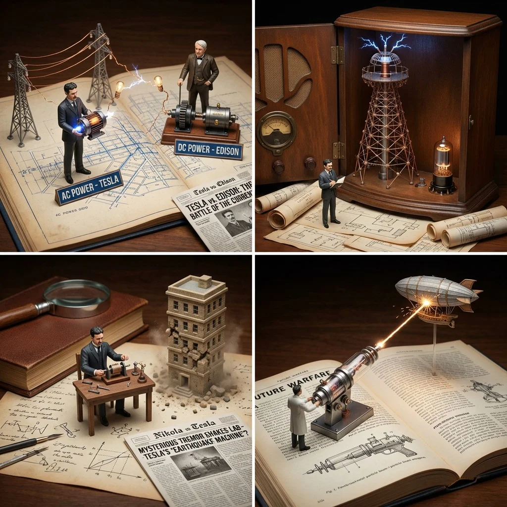 Tesla's Tryst: A Diorama of Discovery