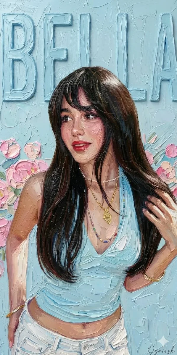 Textured Elegance: A Sculpted Portrait in Impasto Style