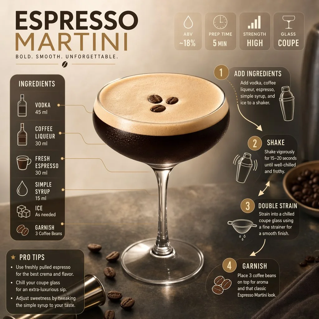 The Art of Mixology: Espresso Martini Infographic