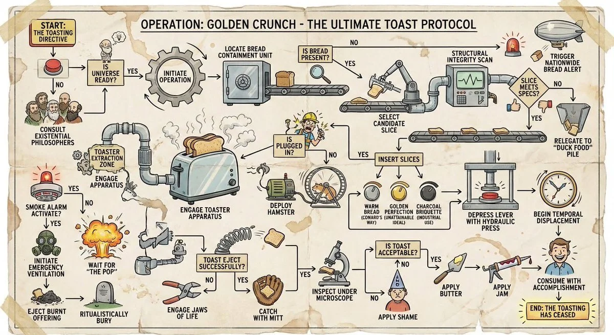 The Art of Toast: A Whimsical Flowchart Adventure