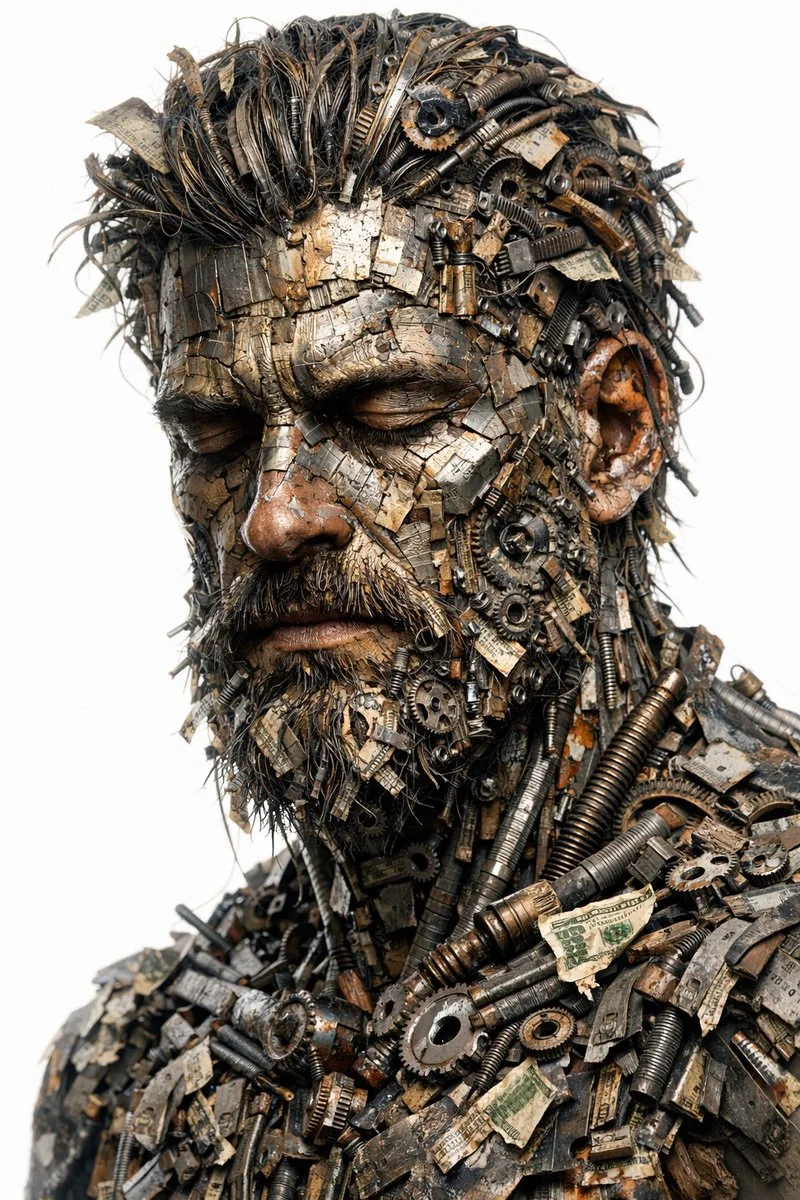 The Currency of Conflict: A Metal Man's Portrait