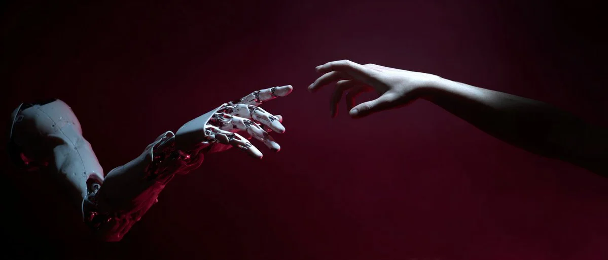 The Divine Touch: Human Meets Machine in Cyberpunk Rebirth