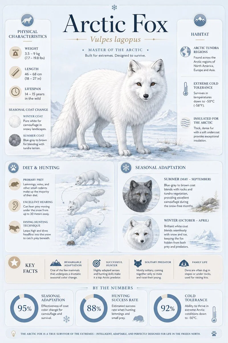 The Elegant Arctic Fox: Nature's Winter Survivor