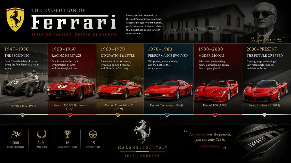 The Ferrari Legacy: A Cinematic Evolution