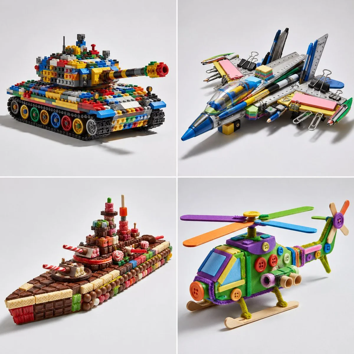 The Kitbash Combat: Nonviolent Tools of War from Childhood Materials