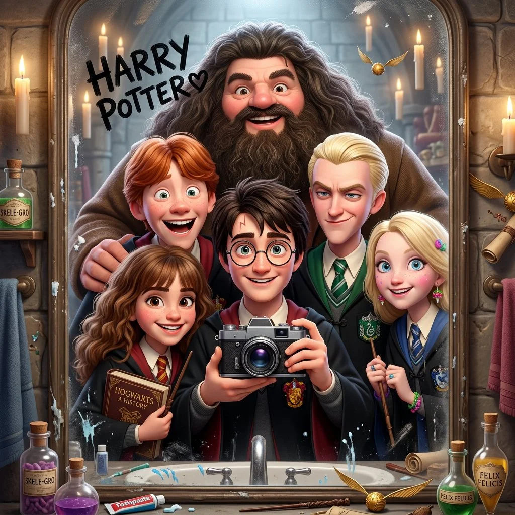 The Matrix Cast's Hilarious Bathroom Selfie in Pixar Style