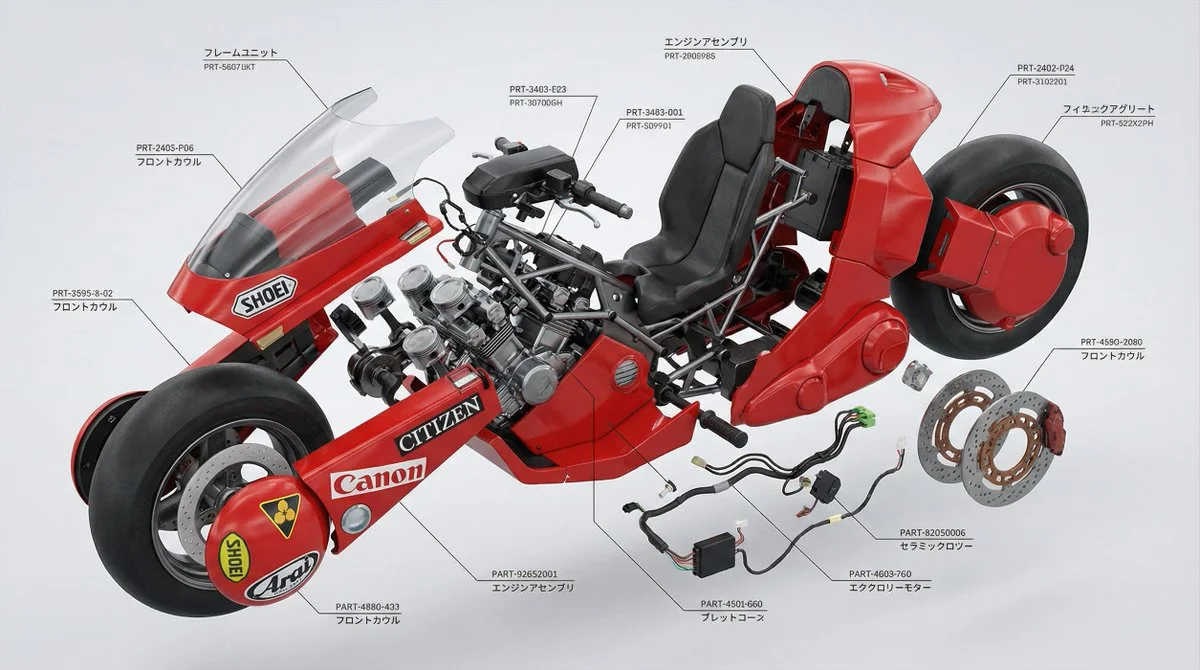 The Mechanical Marvel of Kaneda’s Ride Unveiled!
