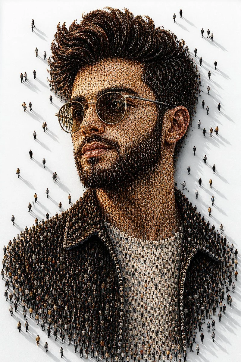 The Mosaic Man: A Living Portrait of Humanity
