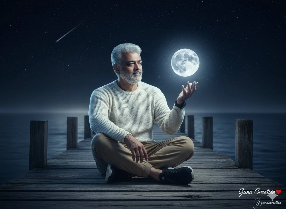 The Orb of Reflection: A Serene Night on the Pier