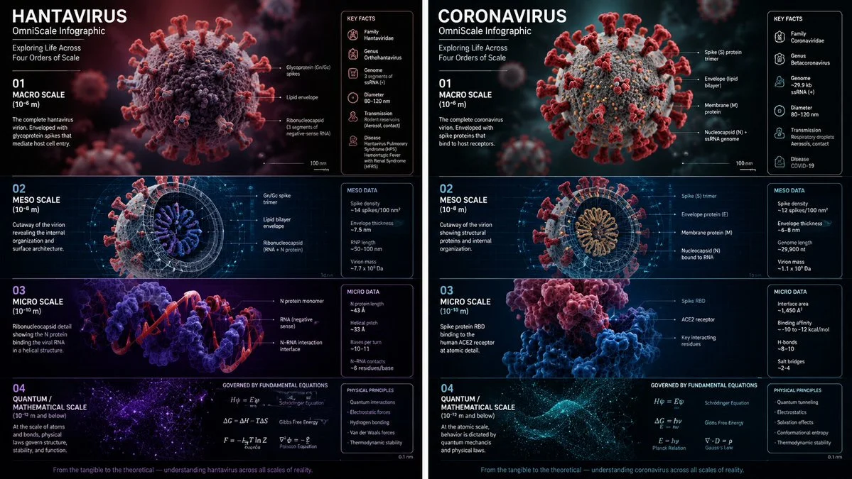The Science of Viruses: Hantavirus vs. Coronavirus Infographic