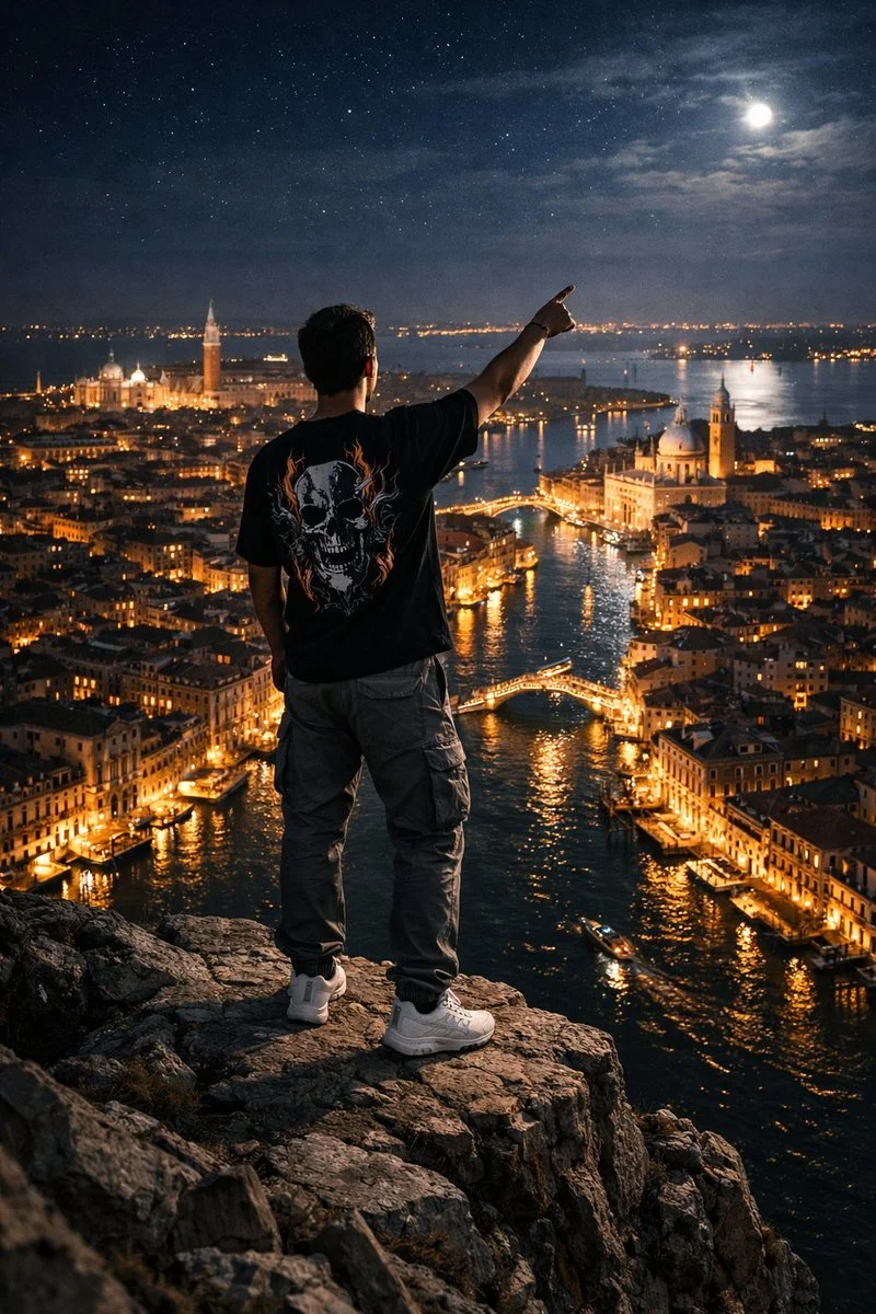 The Silent Sentinel Over Venice's Glow