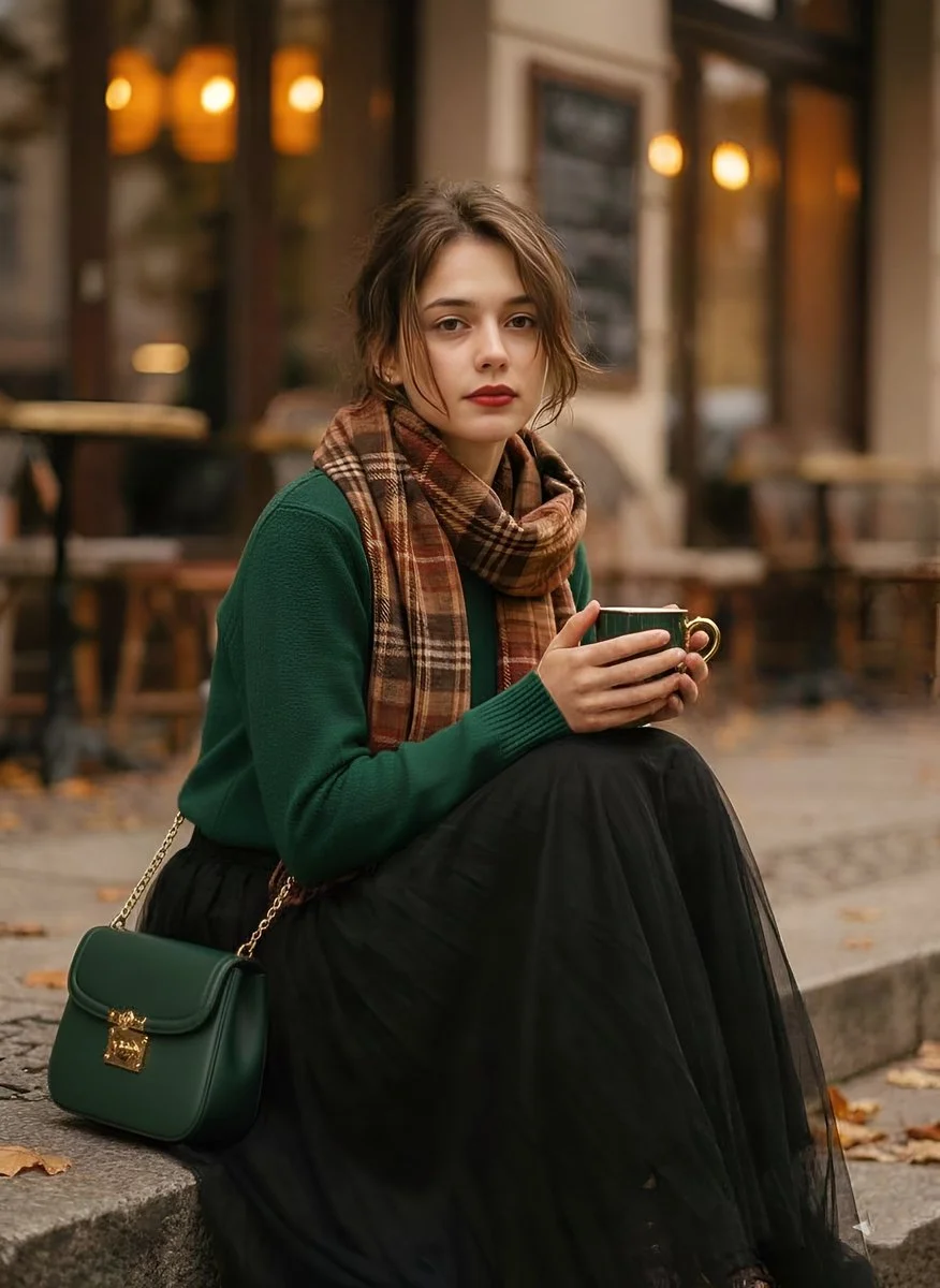 Timeless 70s Elegance: A Coffee Moment