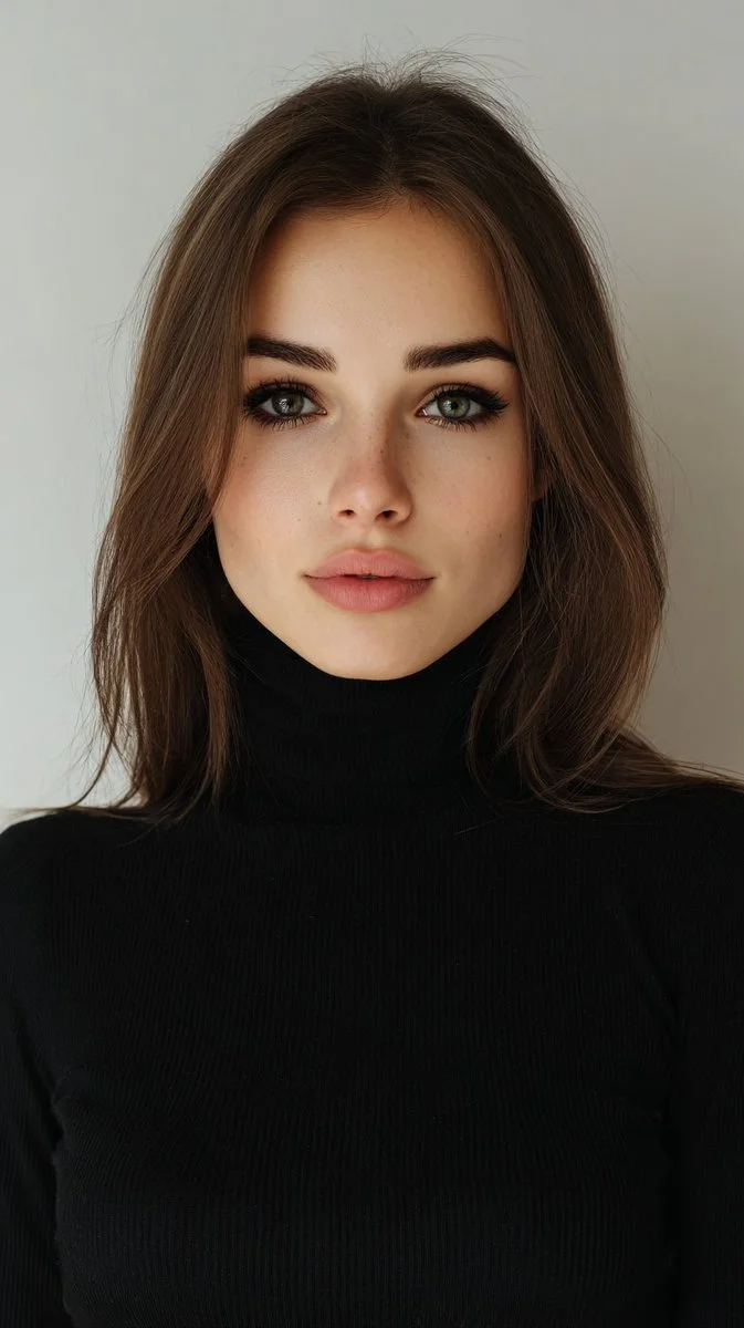 Timeless Beauty: High-Fashion Elegance in a Striking Portrait