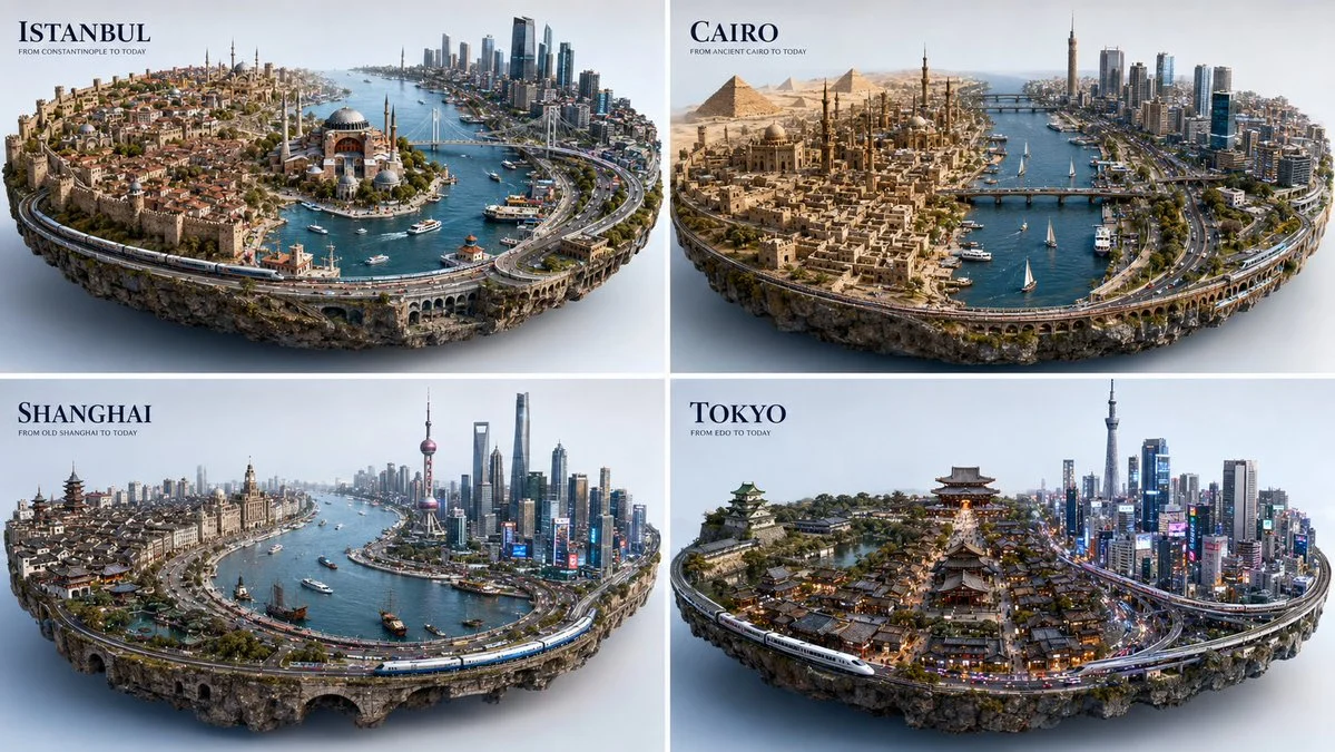 Timeless Cities: A Dual Perspective on Urban Evolution