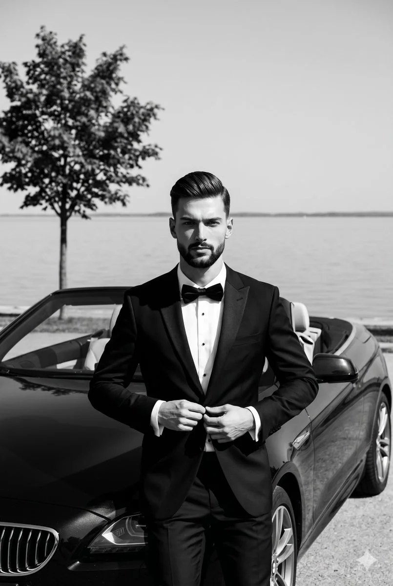 Timeless Elegance: A Moment of Confidence