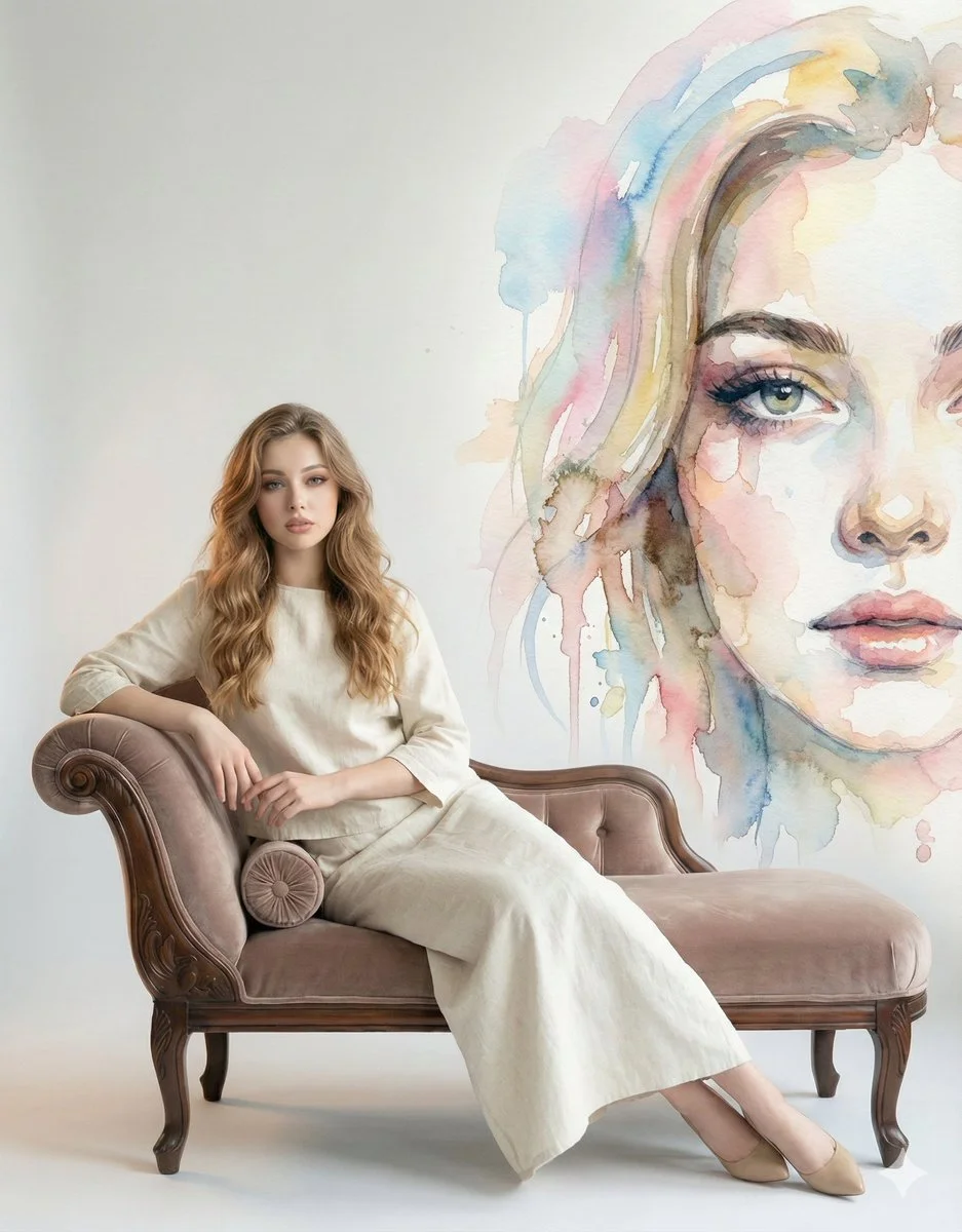 Timeless Elegance: A Portrait in Pastel Dreams