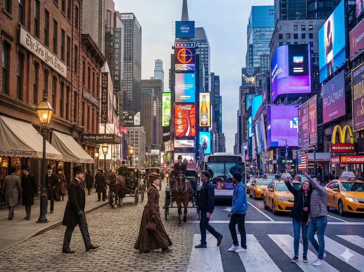 Times Square Through the Ages: A Cinematic Journey