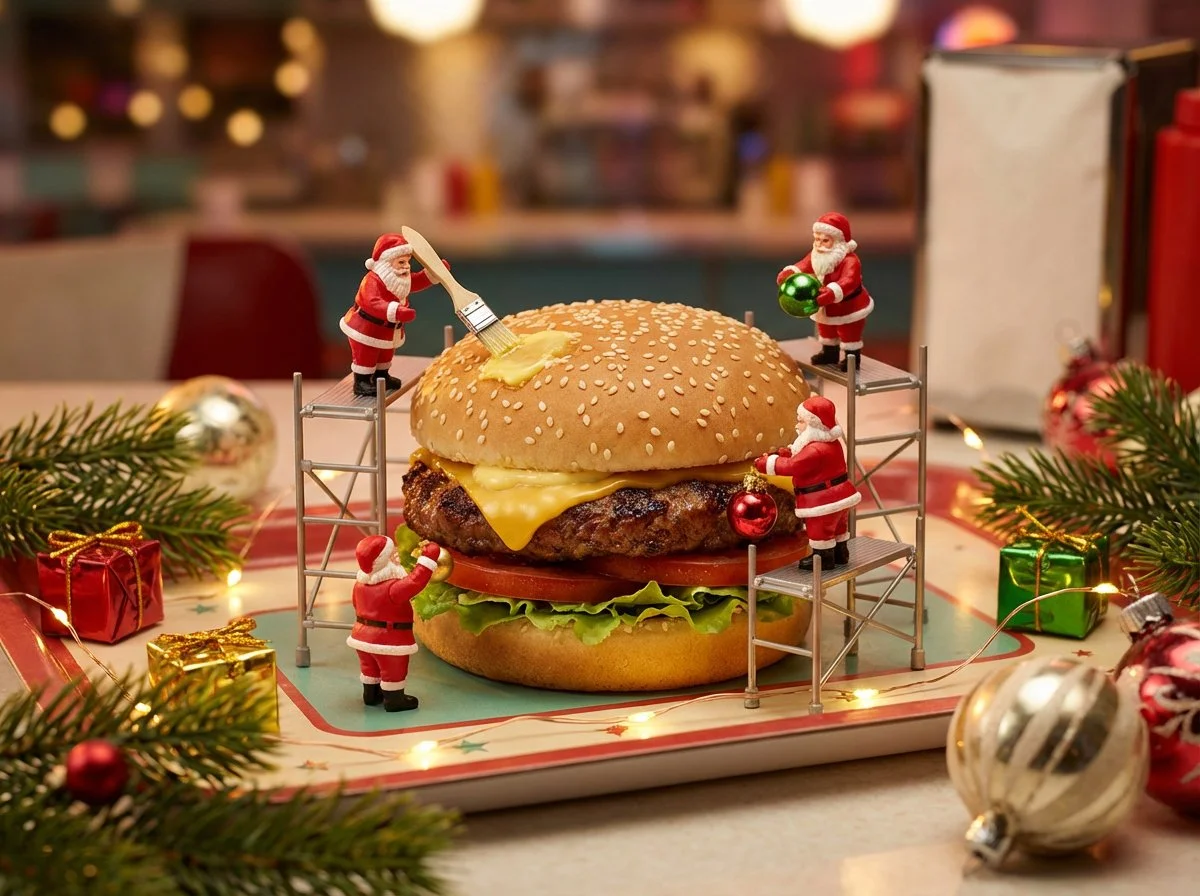 Tiny Christmas Delights: A Santa Bakery Scene