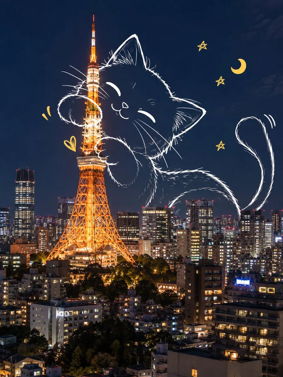 Transforming Reality: A Playful Cat in a Photographic World