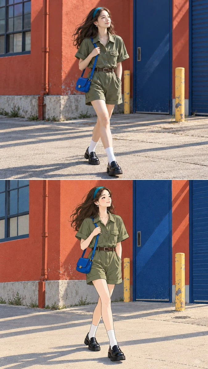Transforming Street Style: From Photo to Fashion Illustration