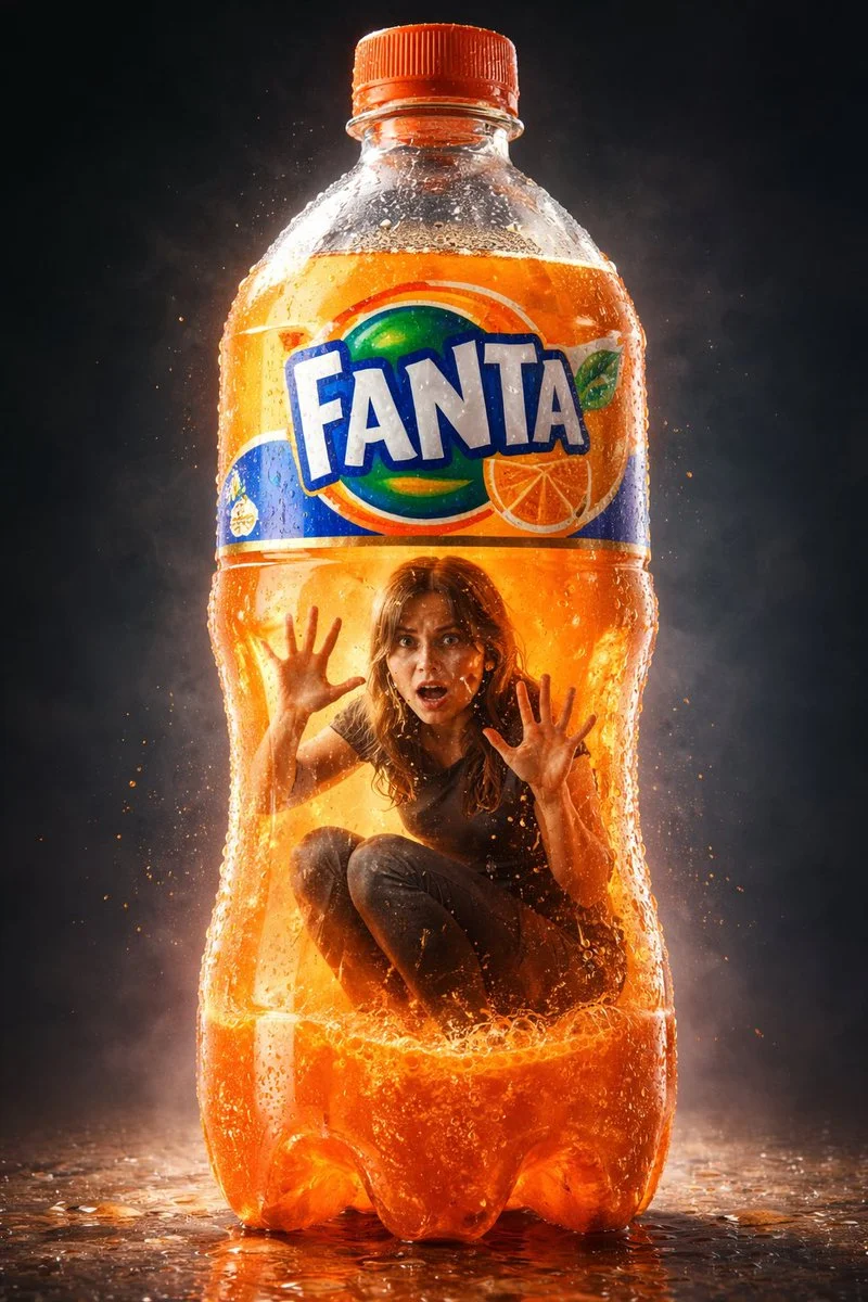 Trapped in Fanta: A Surreal Escape