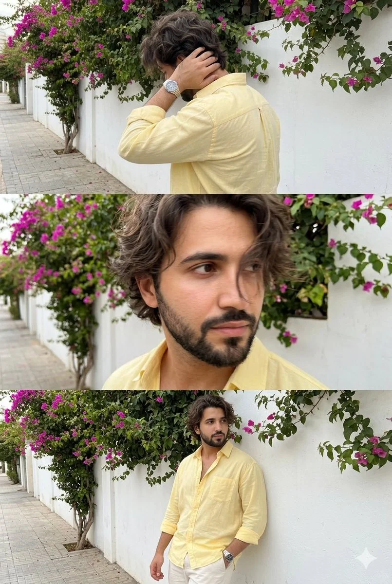 Triple Burst: Casual Moments of a Man in Natural Urban Light