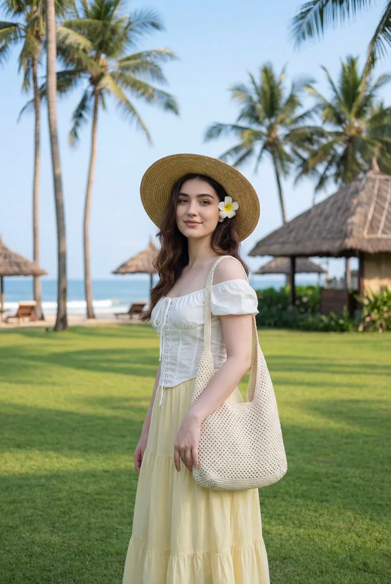 Tropical Serenity: A Portrait in Pastel Hues