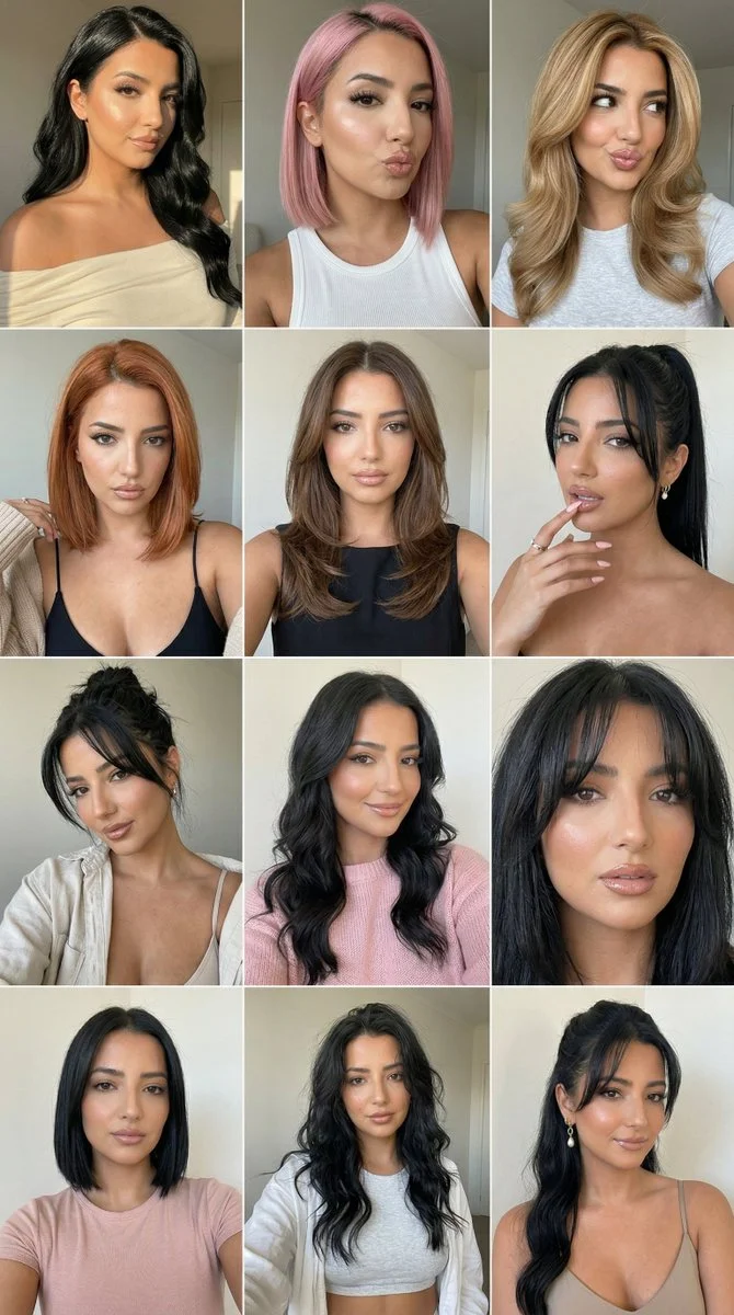 Twelve Faces of Elegance: A Hyper-Realistic Beauty Carousel