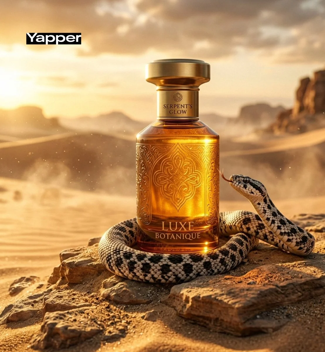 Twilight Elegance: Desert Perfume Fantasy