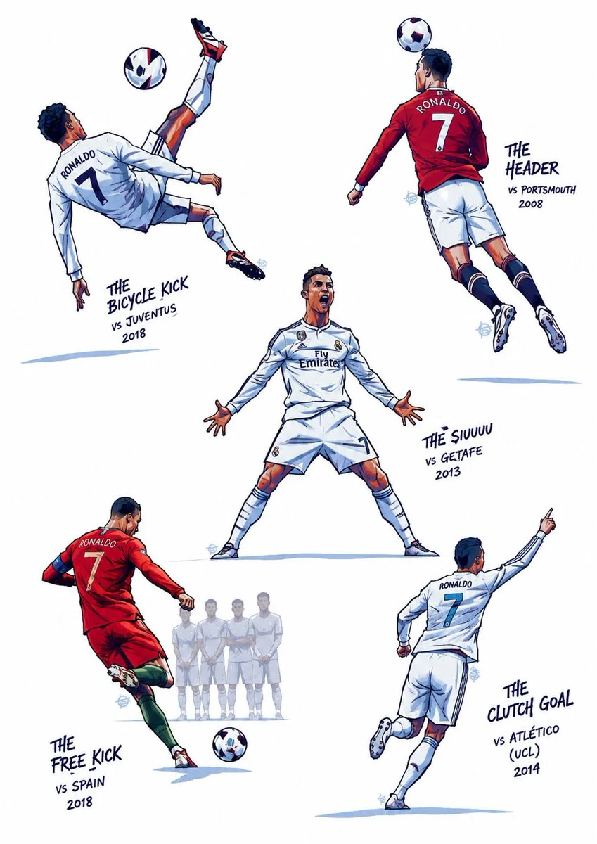Two legends share one frame in an epic football poster