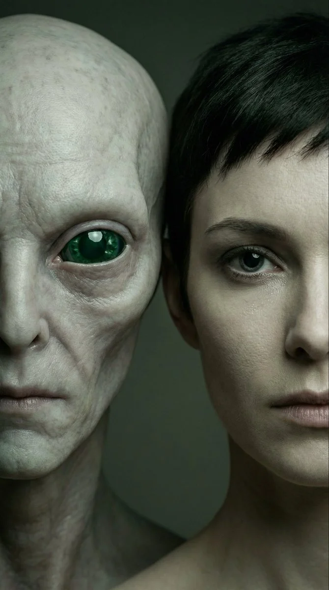 Uncanny Connection: Alien Meets Elf in Ethereal Portrait