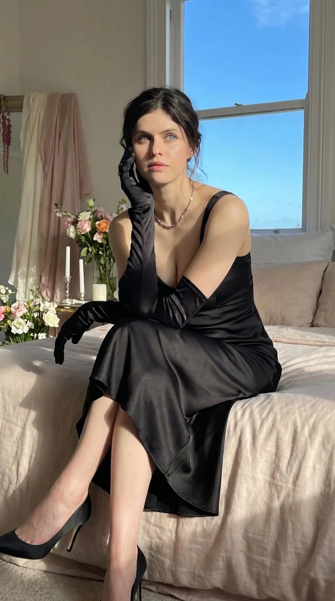 Understated Elegance: Alexandra Daddario in Natural Daylight Luxury