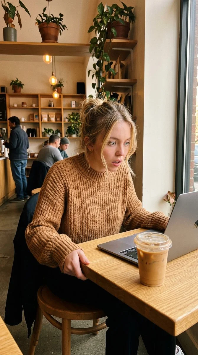 Unexpected Revelation at a Cozy Café Table