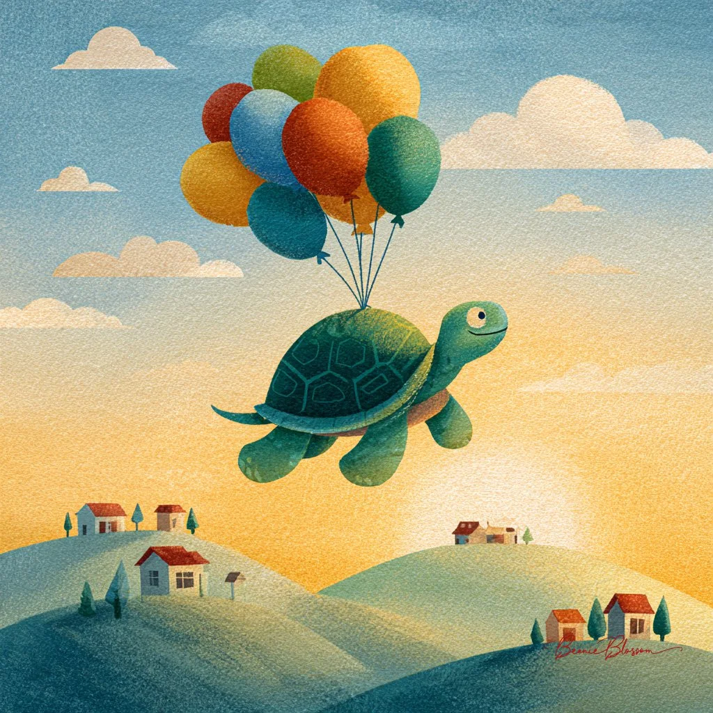 Up, Up, and Away: A Turtle's Skyward Adventure