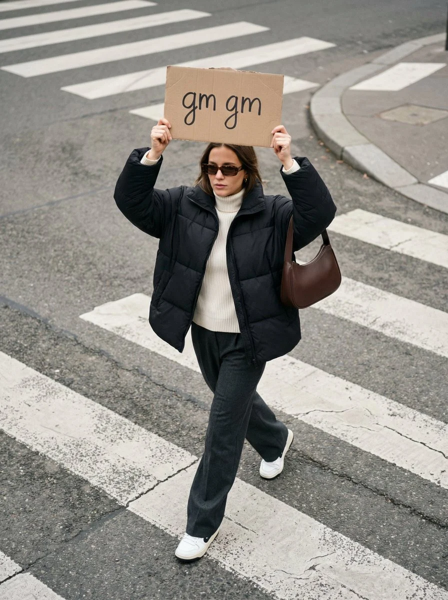 Urban Charm: A Confident Morning Greeting 🌆