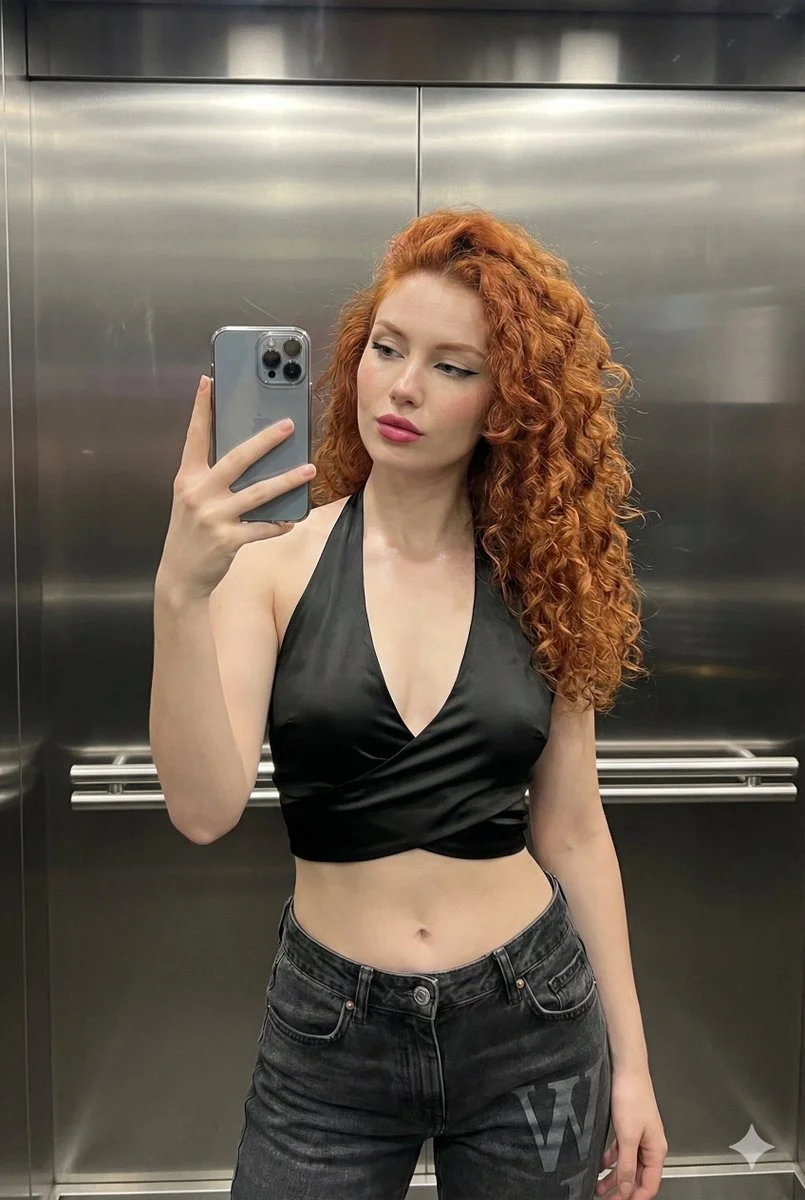 Urban Chic: A Mirror Selfie Moment