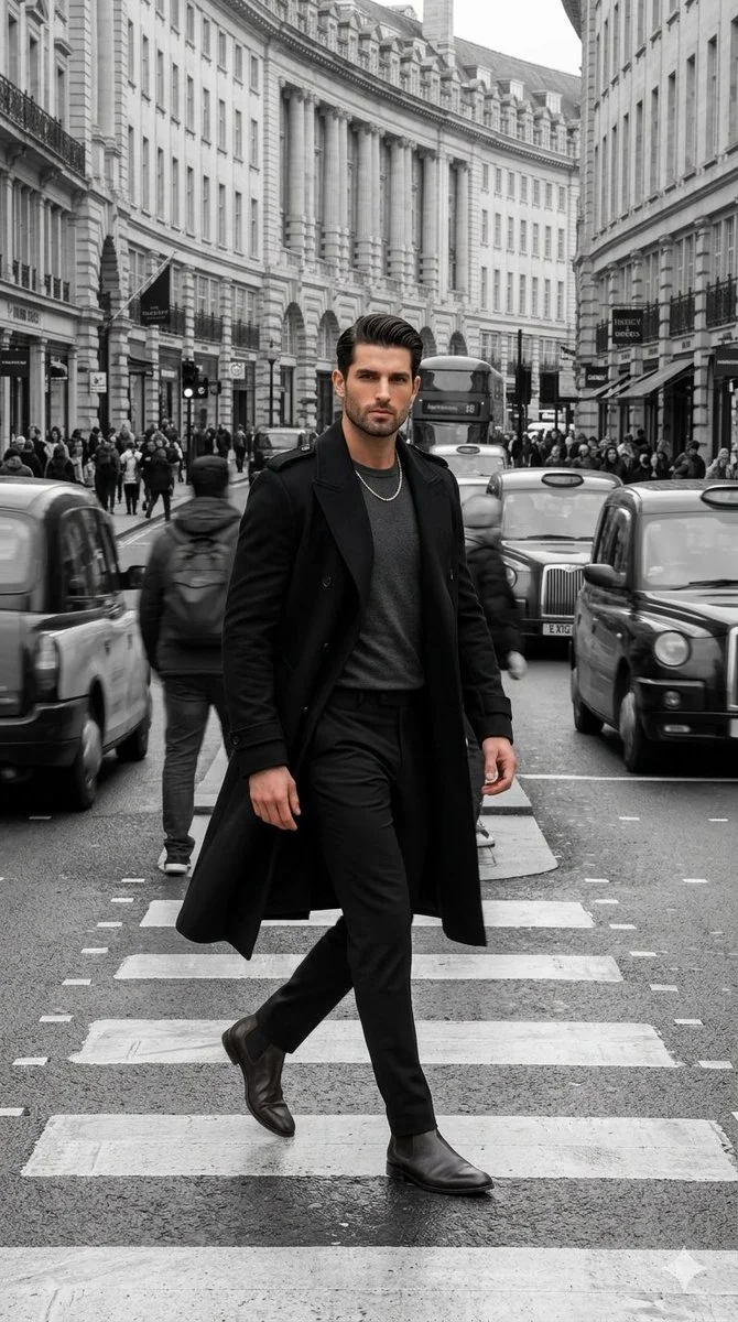 Urban Contrast: Colorful Focus Amid Monochrome City Hustle