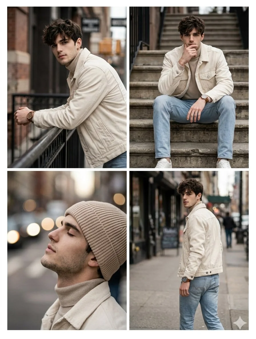 Urban Cool: A Realistic 4-Image Lifestyle Collage