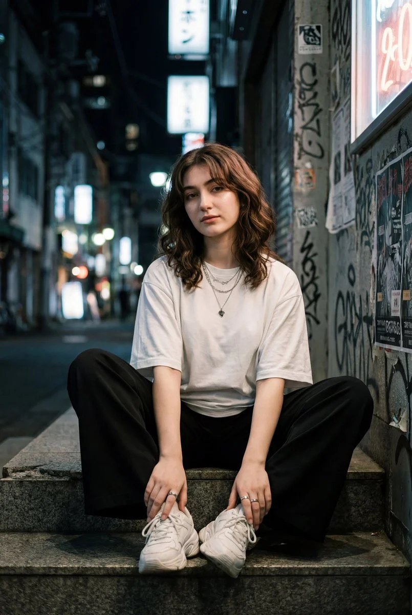 Urban Cool: Cinematic Street Portrait