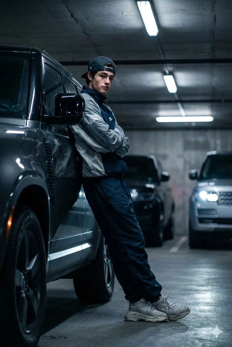 Urban Cool Meets Luxury: A Cinematic Standoff