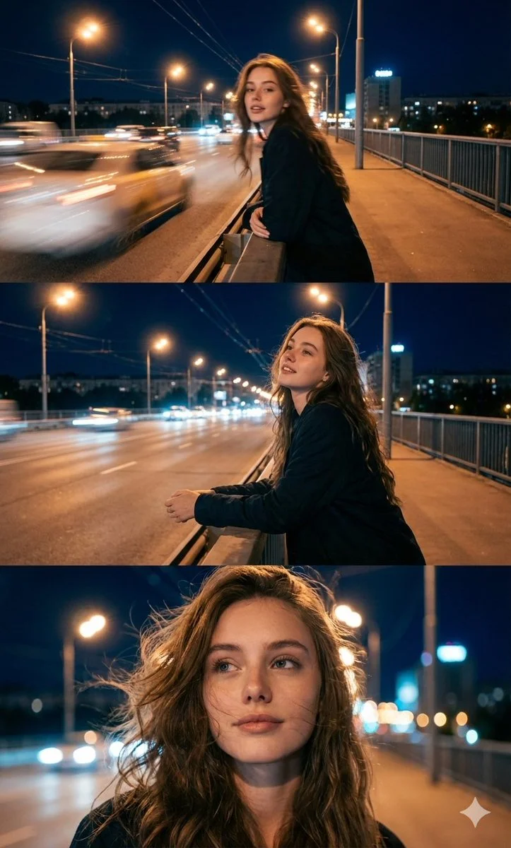 Urban Dreams: A Cinematic Triptych Portrait