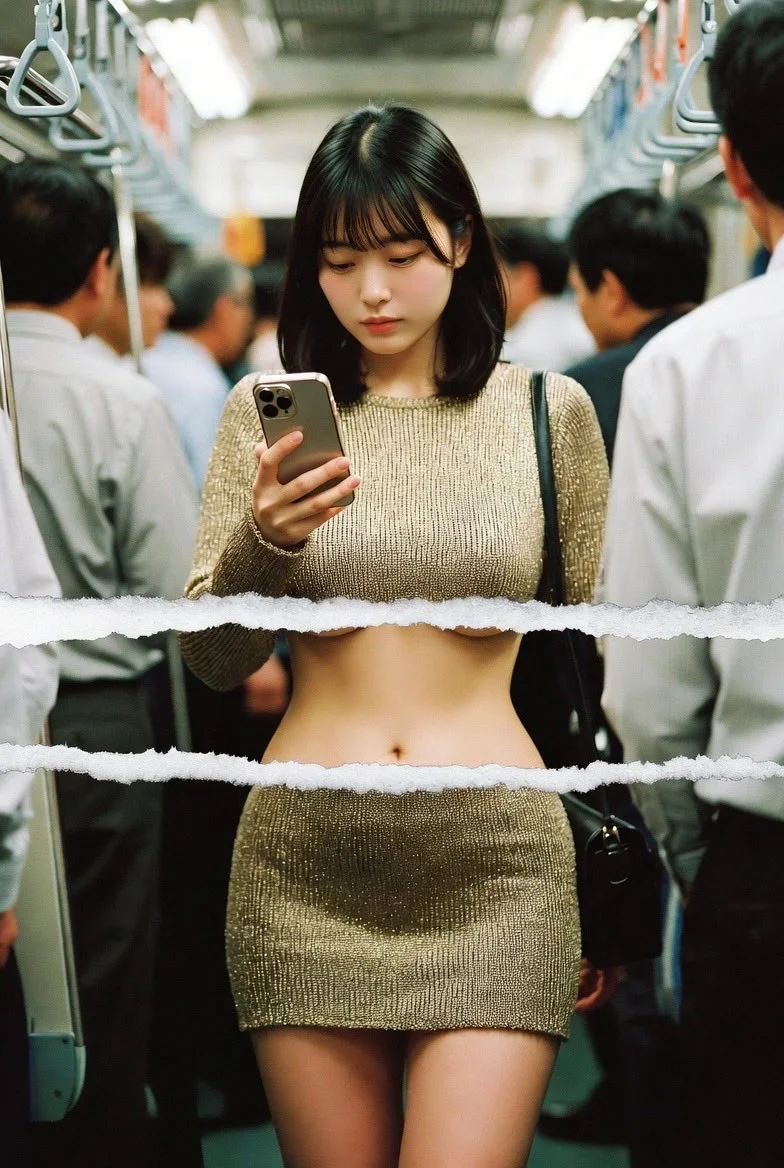 Urban Elegance: A Bold Collage of Fashion and Reality