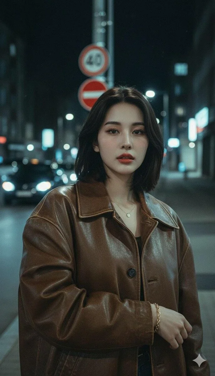 Urban Elegance: A Nighttime Portrait