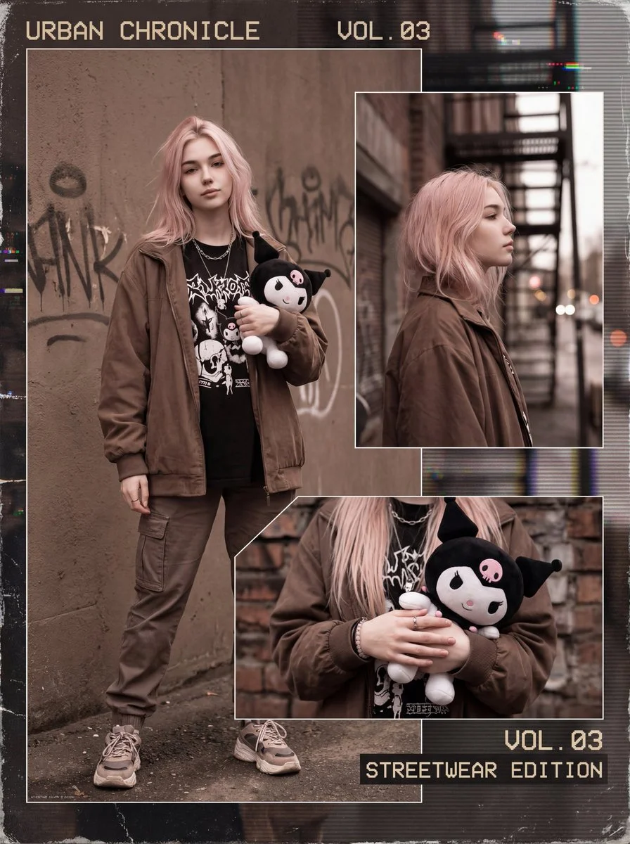 Urban Elegance in Retro Analog-Digital Fusion